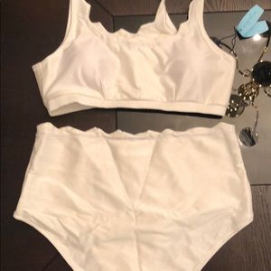 Two piece high waisted swim suit